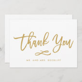 Chic Hand Letters Gold Danke Flat (Vorne/Hinten)