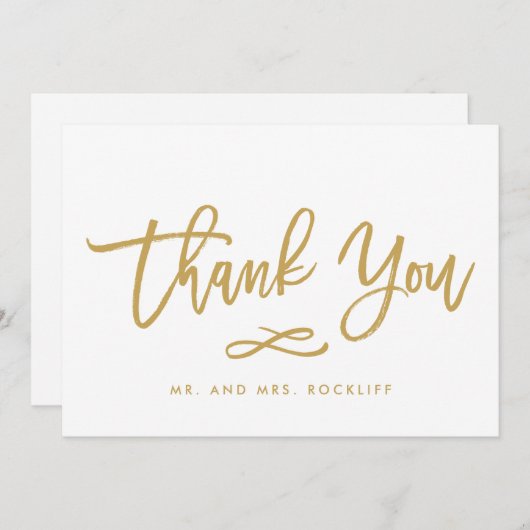 Chic Hand Letters Gold Danke Flat (Vorne/Hinten)