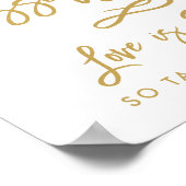 Chic Hand Letters Gold Dessert Bar Poster (Ecke)