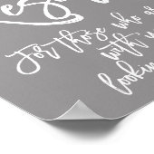 Chic Hand Letters Sign | Vorbehalten Poster (Ecke)