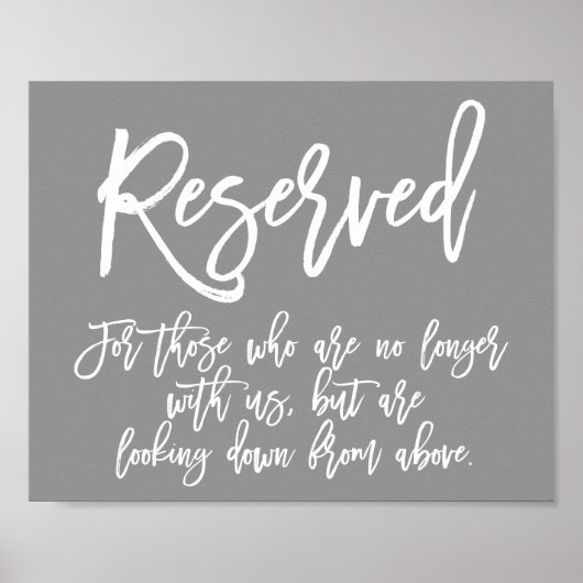 Chic Hand Letters Sign | Vorbehalten Poster (Vorne)