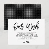 Chic Hand Letting Hochzeit wünschend gut Begleitkarte (Vorne/Hinten)