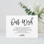 Chic Hand Letting Hochzeit wünschend gut Begleitkarte (Stehend Vorderseite)