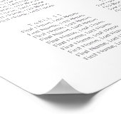 Chic Hand Letting Seating Chart Poster (Ecke)