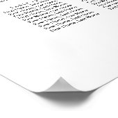 Chic Hand Letting Seating Chart Poster (Ecke)