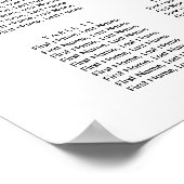 Chic Hand Letting Seating Chart Poster (Ecke)