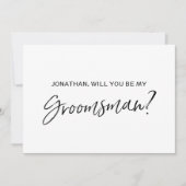 Chic Hand schreibt "Werden Sie mein Trauzeuge sein Einladung (Vorderseite)