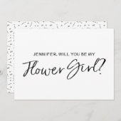 Chic Hand schreibt: "Werden Sie meine Blume?" Einladung (Vorne/Hinten)