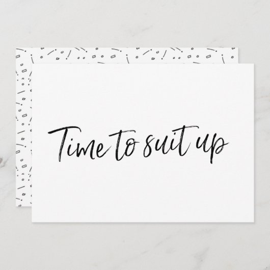 Chic Hand schreibt "Zeit zum Anzug" (Vorne/Hinten)