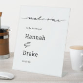 Chic Hand, willkommen bei der Hochzeit Sockelschild (In Situ)