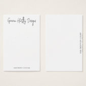 Chic Handgeschriebene Skriptvorgabekarten (Vorne & Hinten)