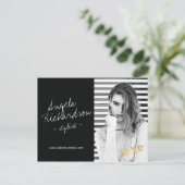 Chic Handgeschriebenes Fashion Stylist Schauspiele Postkarte (Stehend Vorderseite)