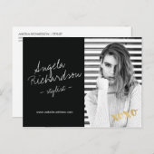 Chic Handgeschriebenes Fashion Stylist Schauspiele Postkarte (Vorne/Hinten)