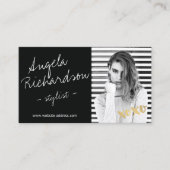 Chic Handgeschriebenes Fashion Stylist Schauspiele Visitenkarte (Vorderseite)