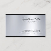 Chic Handgeschriebenes Script Silver Look Clean Gl Visitenkarte (Vorderseite)