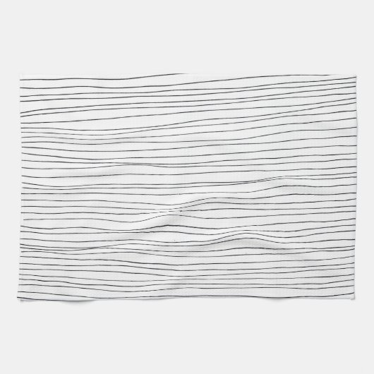 Chic handgezogen Streifen schwarz-weiß Küchenhandt Geschirrtuch (Horizontal)