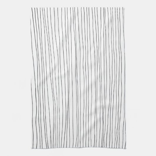 Chic handgezogen Streifen schwarz-weiß Küchenhandt Geschirrtuch (Vertikal)