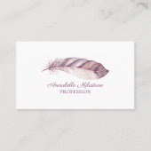 Chic Handgezogener lila Wasserfarbenfederhalter Visitenkarte (Vorderseite)