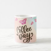 Chic Handlettered Coffee Design Modern Boho "Café" Kaffeetasse (Mittel)
