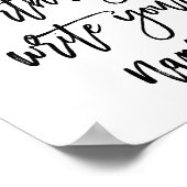 Chic Handlettered Find Your Birthday Guest Sign Poster (Ecke)