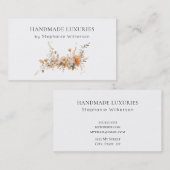 Chic Handmade Elegante Floral Business Card Visitenkarte (Vorne/Hinten)