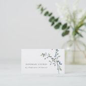 Chic Handmade Elegante Grüne Business Card Visitenkarte (Stehend Vorderseite)