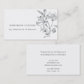 Chic Handmade Elegante Schwarz-weiße Visitenkarte (Vorne/Hinten)