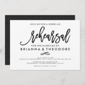 Chic-Handmit buchstaben gekennzeichnete Einladung (Vorne/Hinten)