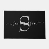 Chic Handwriting Calligraphy Monogram Script Fußmatte (Vorderseite)