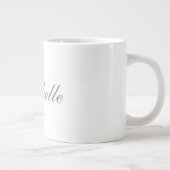 Chic Handwriting Klassisches Schlichtes Minimalist Jumbo-Tasse (Rechts)