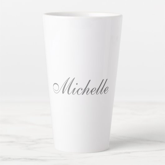 Chic Handwriting Klassisches Schlichtes Minimalist Milchtasse (Vorderseite)