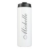 Chic Handwriting Klassisches Schlichtes Minimalist Thermosbecher (Vorderseite)
