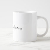 Chic Handwriting Schwarz-weiß Schlicht Minimalisti Jumbo-Tasse (Rechts)