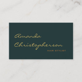 Chic Handwriting Script Hair Stylist Business Card Visitenkarte