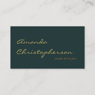 Chic Handwriting Script Hair Stylist Business Card Visitenkarte