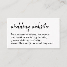 Chic Handwriting Script Typografy Wedding Website Begleitkarte