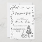 Chic Handwriting Verlobung Ankündigung Hochzeit (Vorderseite)