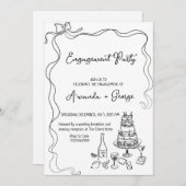 Chic Handwriting Verlobung Ankündigung Hochzeit (Vorne/Hinten)