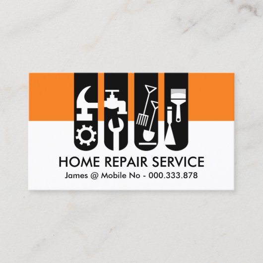 Chic Handyman Tools - Registerkarte Zuhause Repara Visitenkarte (Vorderseite)
