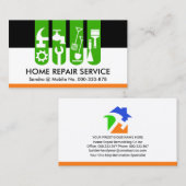 Chic Handyman Tools Tab Renovation Visitenkarte (Vorne/Hinten)