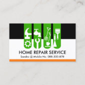 Chic Handyman Tools Tab Renovation Visitenkarte (Vorderseite)