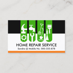 Chic Handyman Tools Tab Renovation Visitenkarte