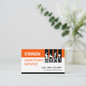 Chic Handyman Tools Tab Visitenkarte (Stehend Vorderseite)