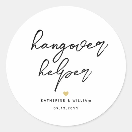 Chic Hangover Helper Erholung Kit Gevor Runder Aufkleber (Vorderseite)
