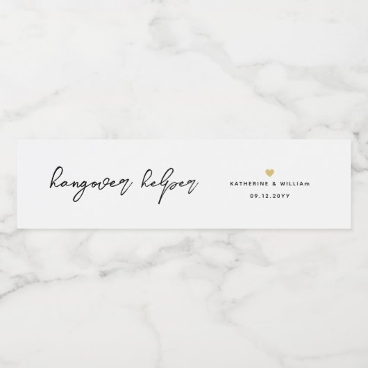 Chic Hangover Helper Wasserflaschenetikett (Einzelnes Label)