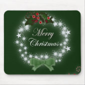 Chic Happy Holiday moderne Weihnachtsfeier Mousepad (Vorne)