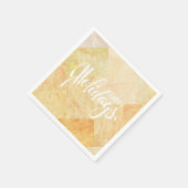 Chic Happy Holidays Champagne Serviette (Ecke)