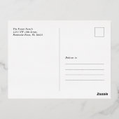 Chic Happy Holidays Custom Foto Postkarte (Rückseite)