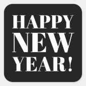 Chic Happy New Year Gastgeschenk Aufkleber und Sie (Vorderseite)