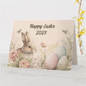 Chic happy Oaster 2023 - anpassbare Karte (Gelbe Blume)